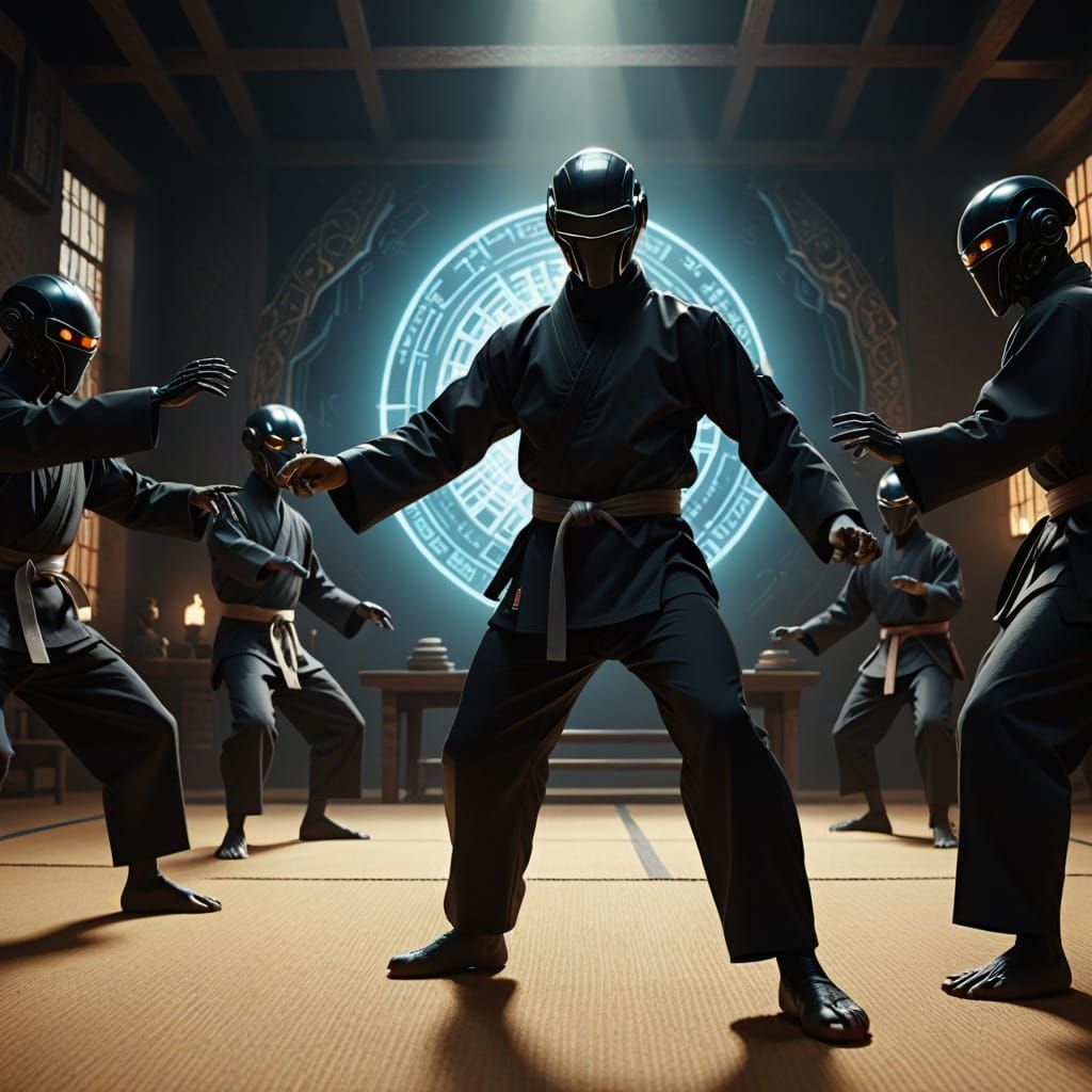 Men in Black Learn Karate from Alien Master