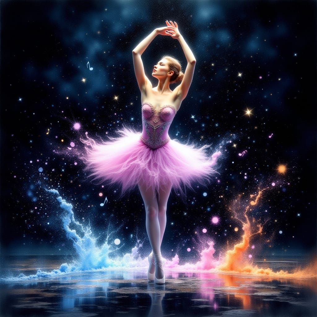 Ballerina in a Celestial Dance