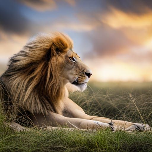 Monochrome Lion Portrait: Striking Wildlife Photography