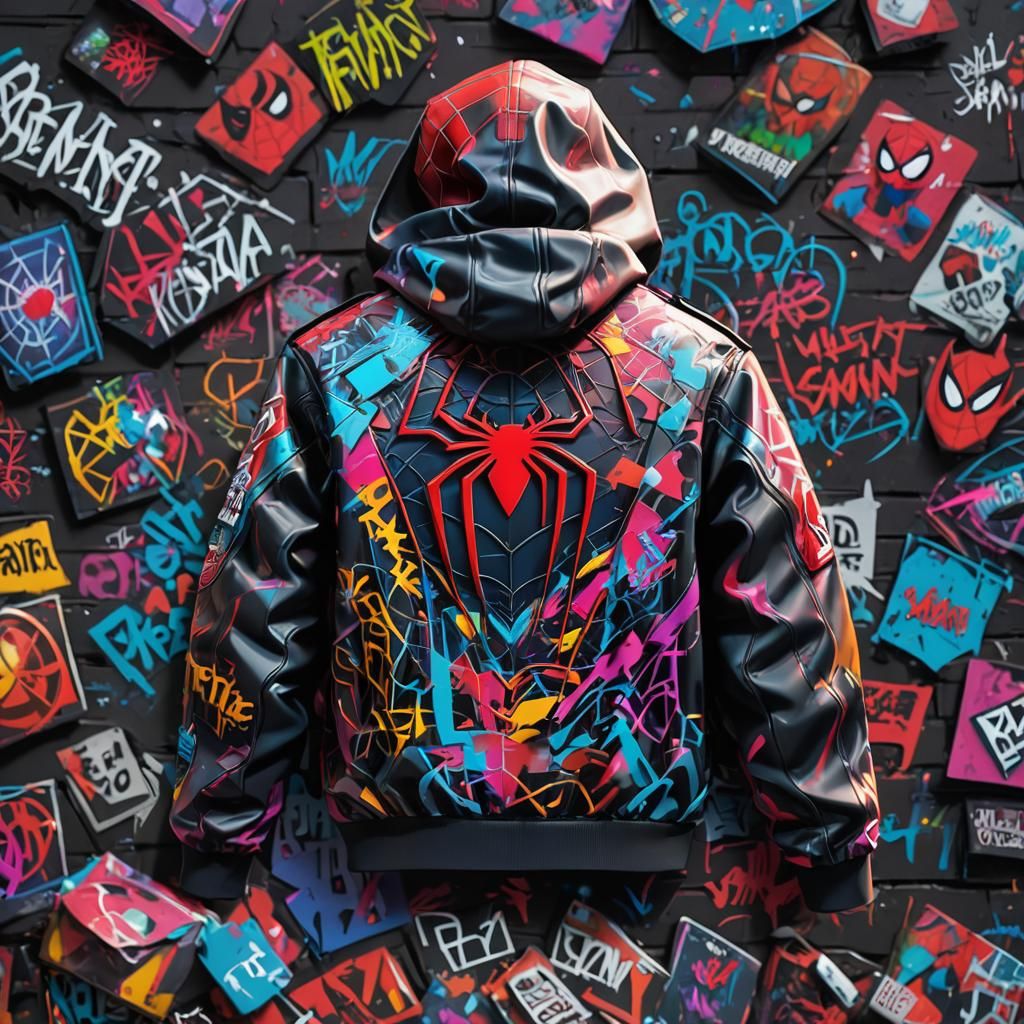 Spiderman Graffiti Jacket in 3D Anime Art