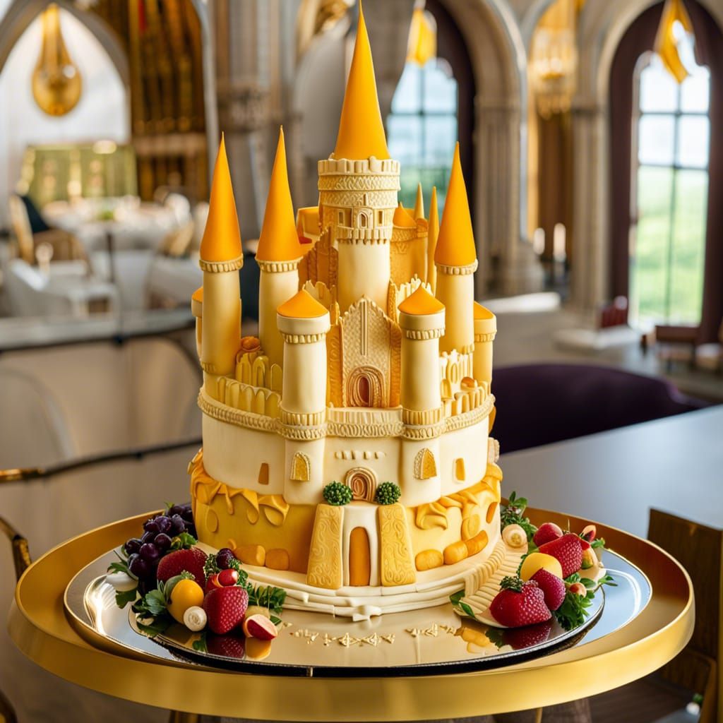 Cheese Castle Birthday Cake