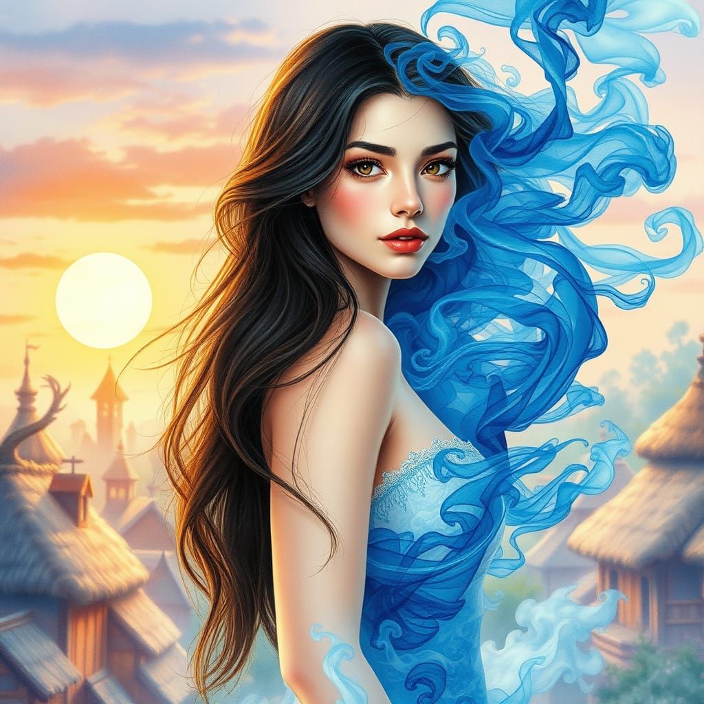 Enchanted Genie of the Whimsical Village