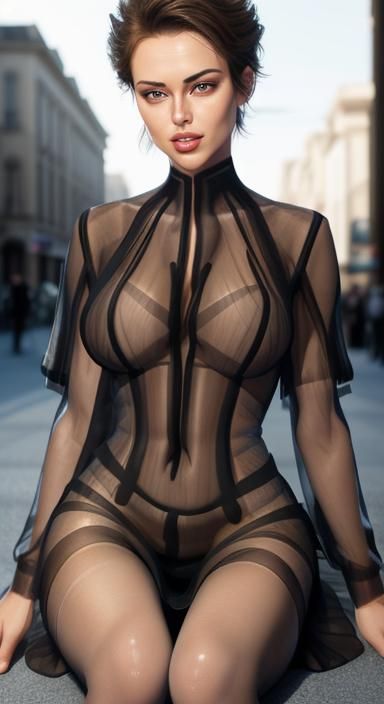 Hyperrealistic Photo of a Beautiful Young French Woman