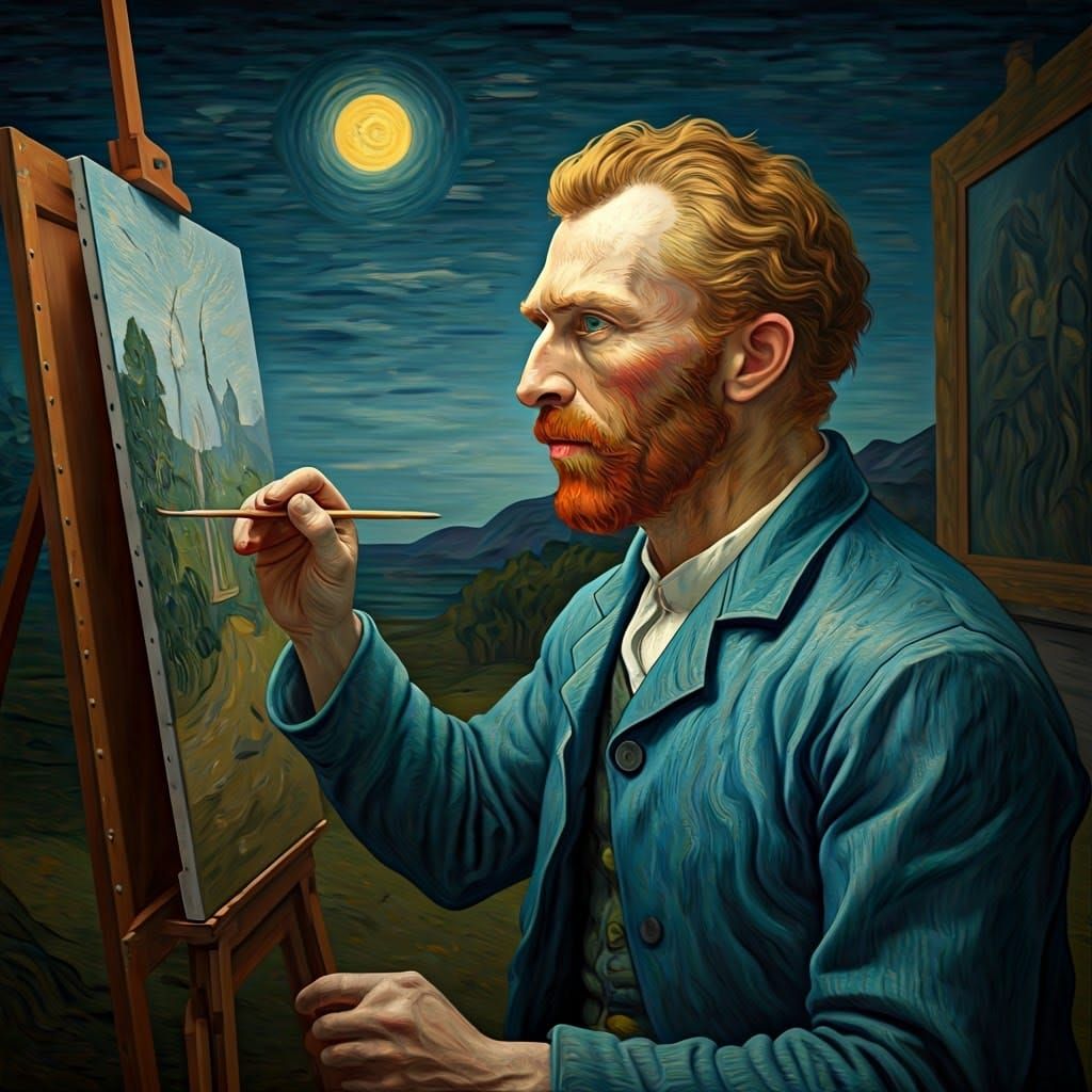 Van Gogh's Surreal Masterpiece in Photorealistic Style