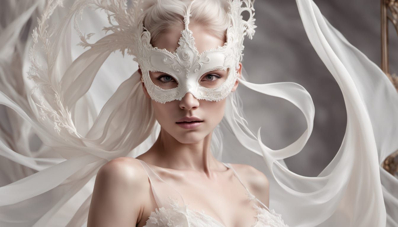 Surreal Steampunk Masquerade Ball in Oil Painting Style