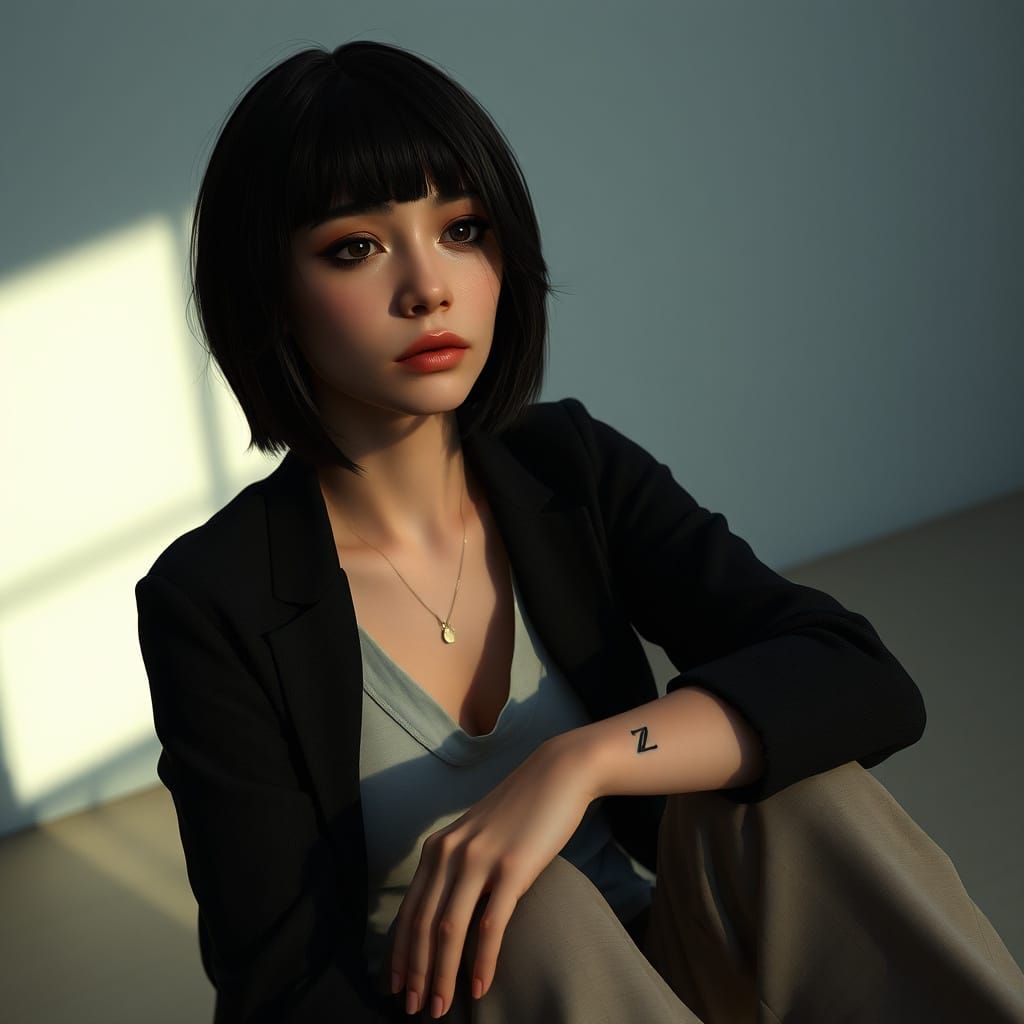 Architect Mia Valencia in Dark Fantasy Style