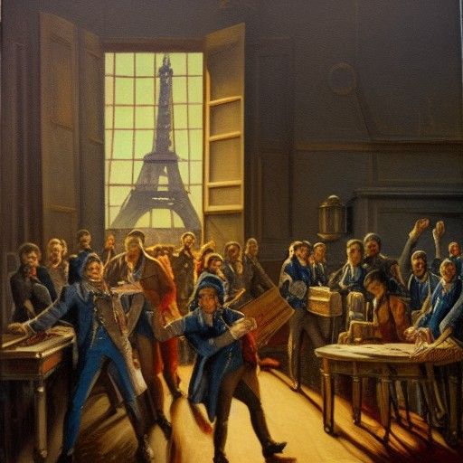 TARDIS During the French Revolution: Oil Painting