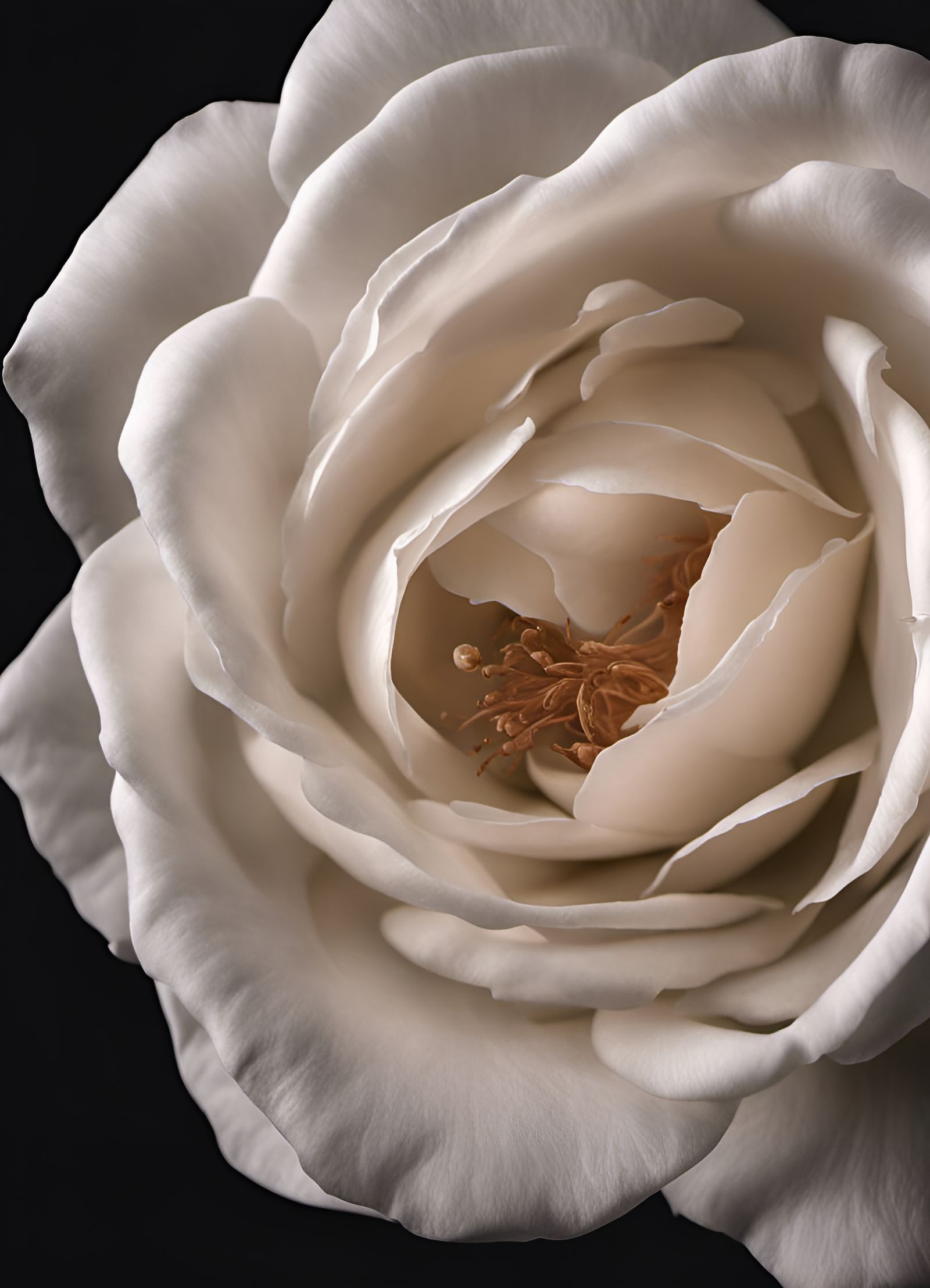 White Tea Rose in Chiaroscuro Lighting