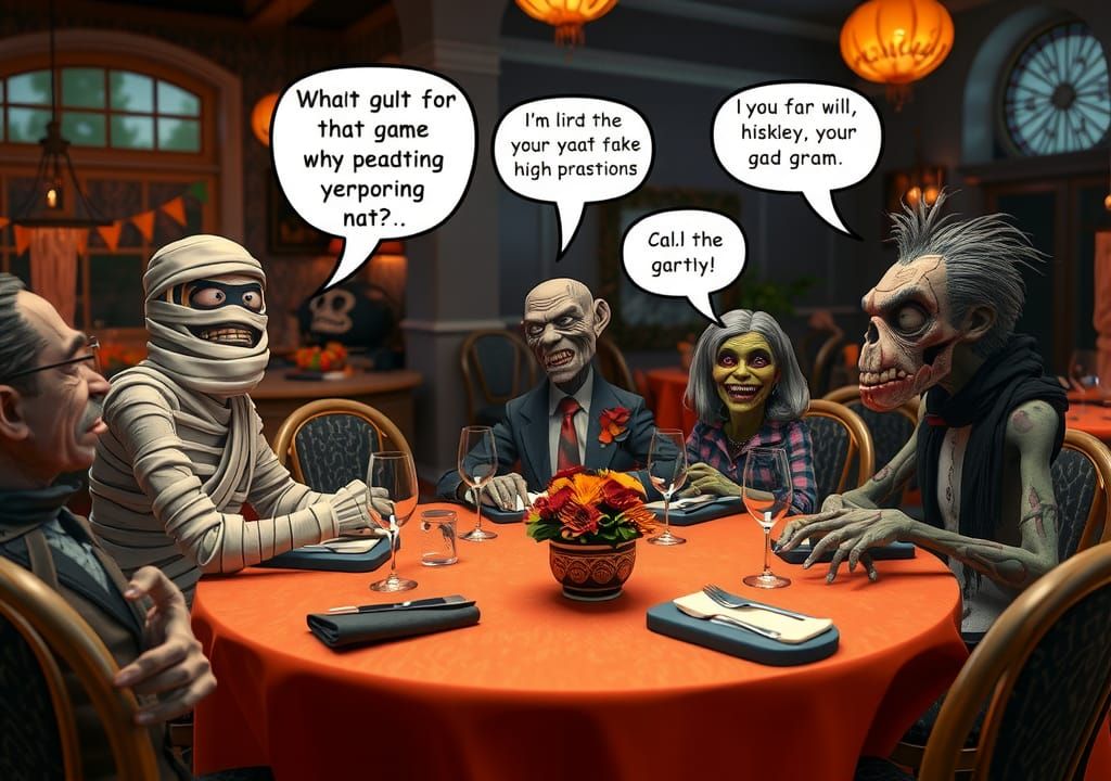 Monsters at Prom Having Exaggerated Conversations