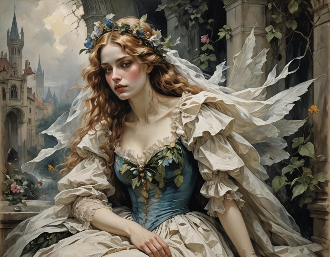 Frightful Wilderness in the Style of Vintage Illustration