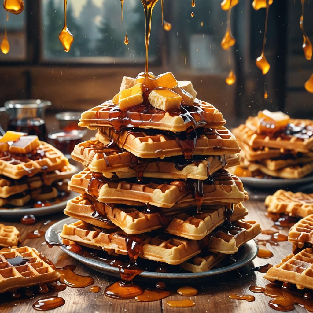 Waffles with Syrup: Art Deco Fantasy Concept