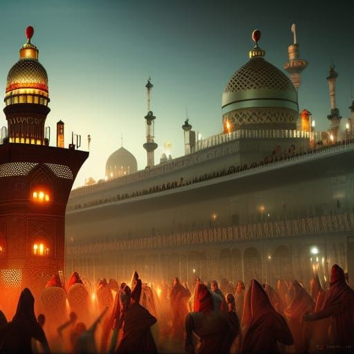 Karbala Imam Hussain: Detailed Matte Painting