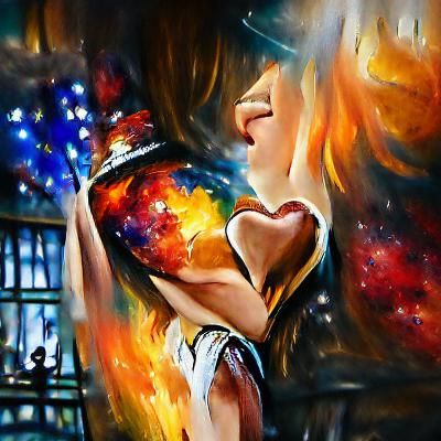 Abstract Cosmic Heart Opening Design