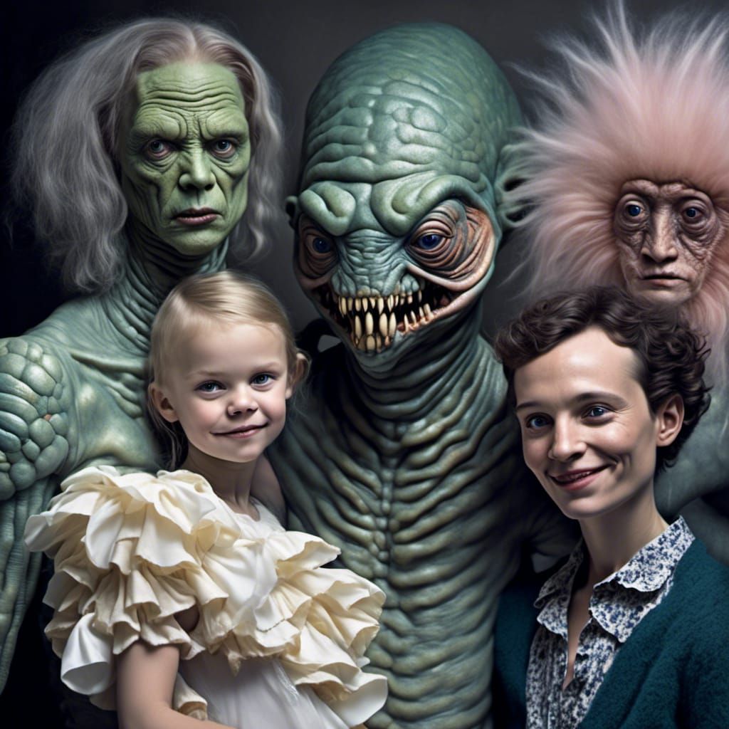 Happy Couple in Hyperrealistic Alien Photography