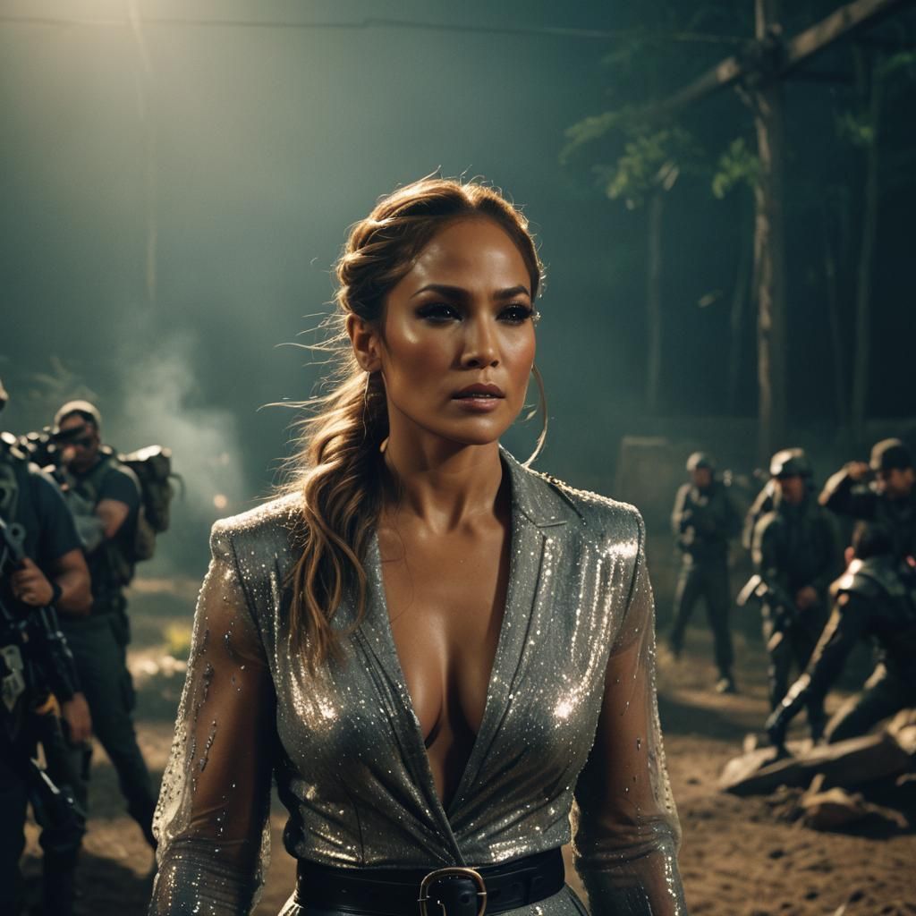 Dramatic Film Still of a Woman with Cinematic Lighting