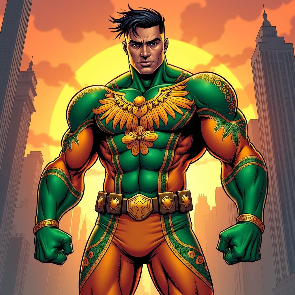 Mango Pauly: Defender in Comic Book Style