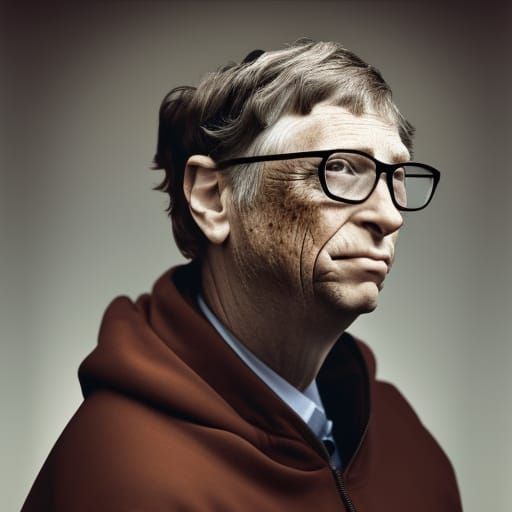 Bill Gates Zombie Portrait in Photorealistic Style