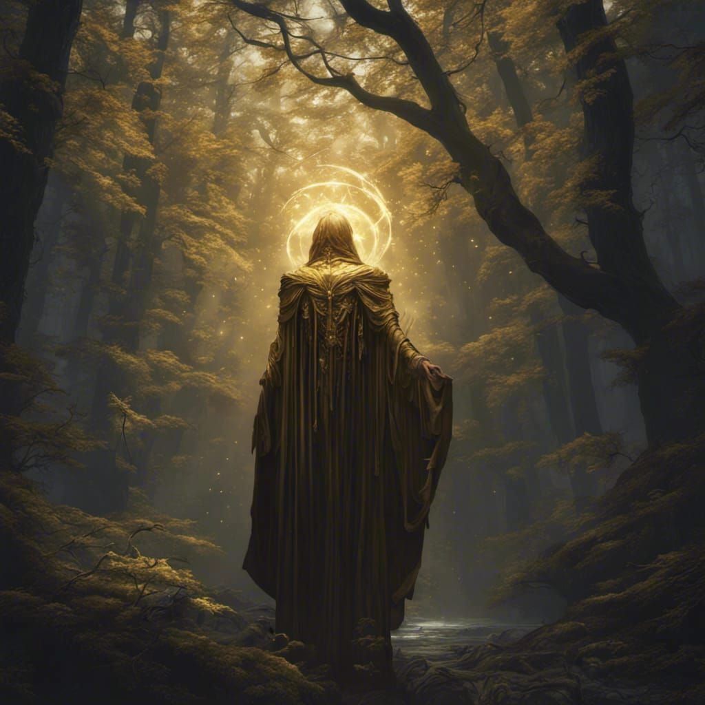 Dark Fantasy Cloak by Alphonse Mucha: 8k Resolution