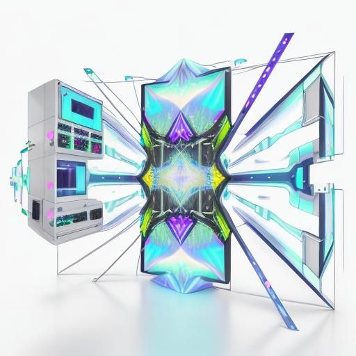 Psychedelic Lab Synthesizer in Fractal Fluorescent Style