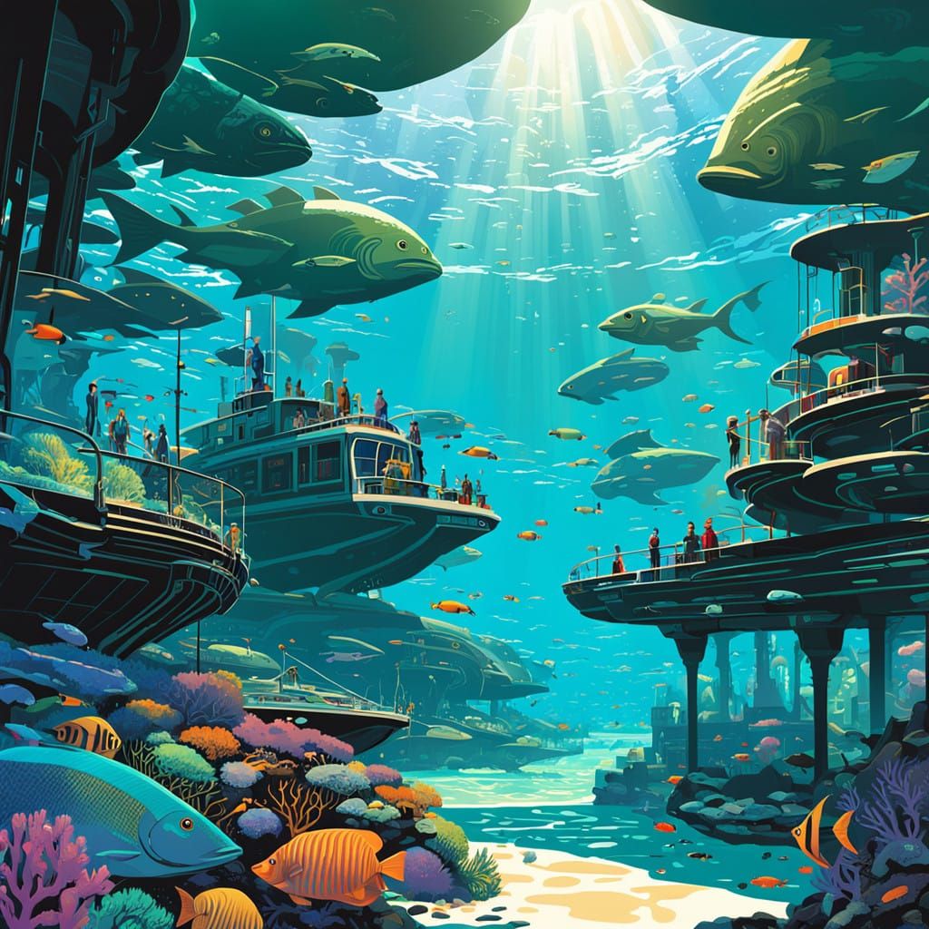 Vibrant Underwater Fantasy World