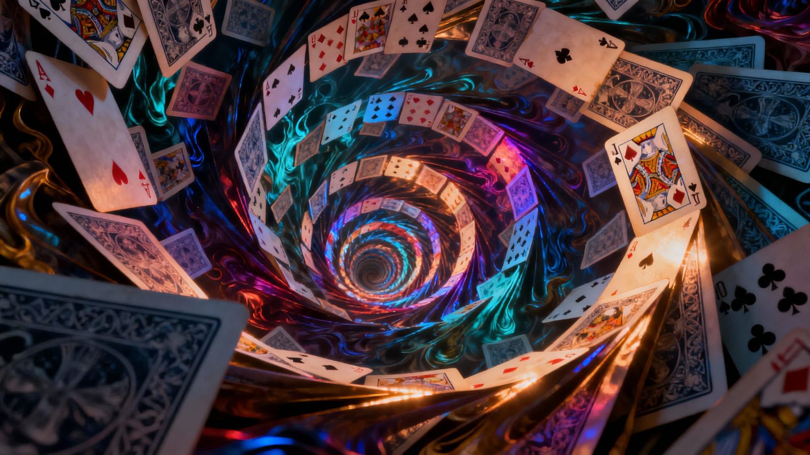 Playing Cards Transform Into Awe-Inspiring Spiral