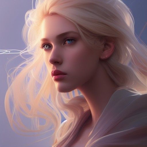 Detailed Portrait of a Blonde Princess in Digital Art Style