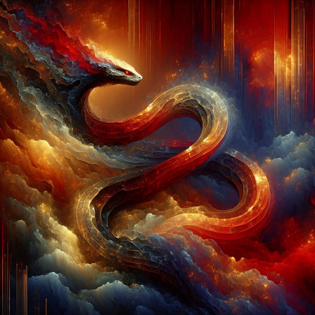 Ethereal Serpent Emerges from Vibrational Frequencies in Rad...