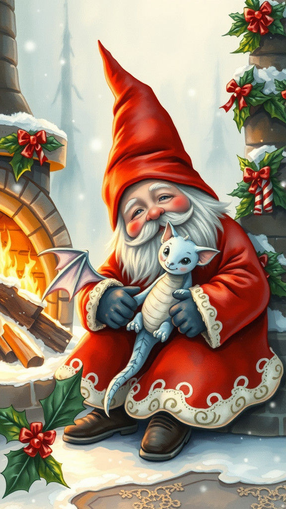 Whimsical Santa Gnome Spreads Christmas Cheer