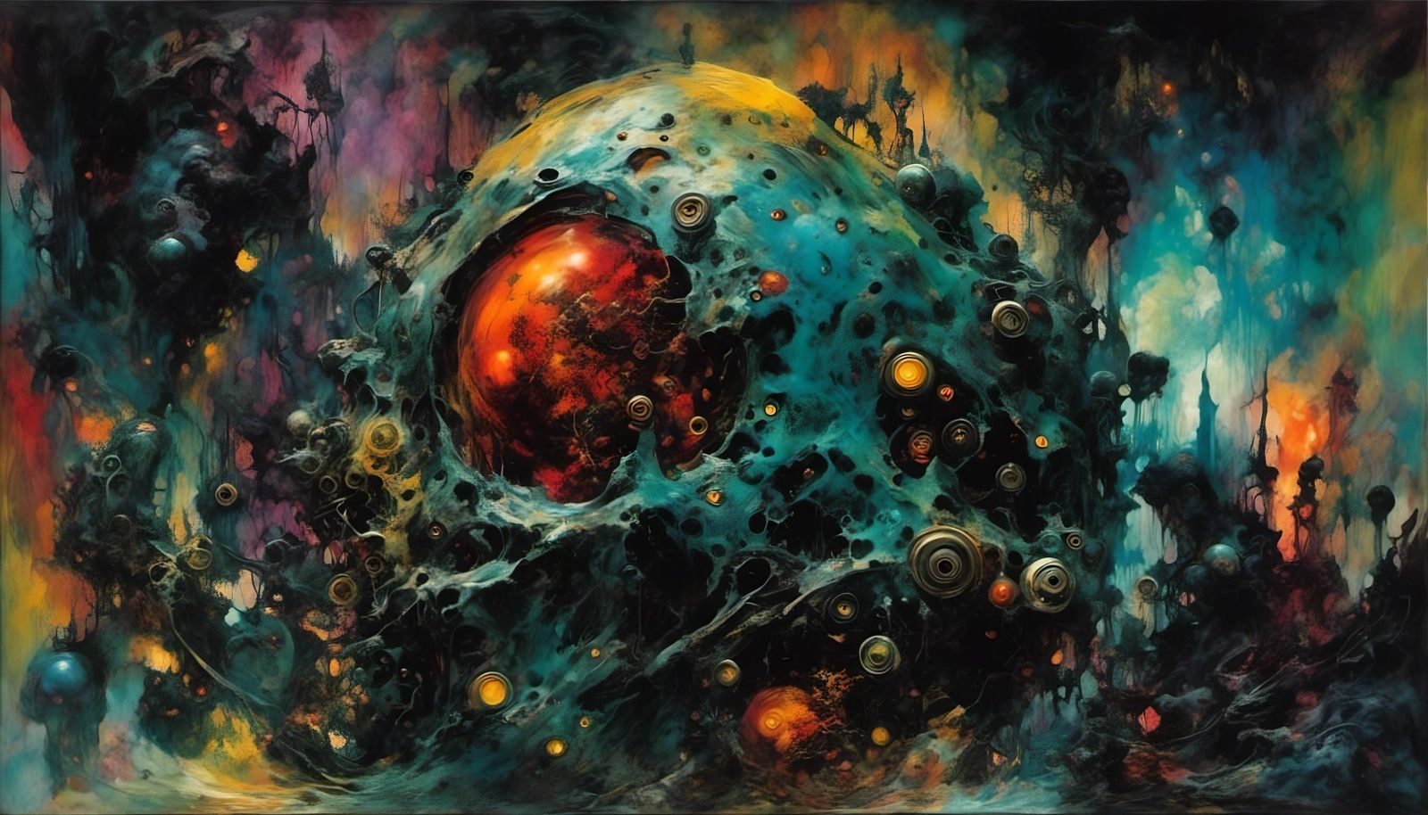 Abstract Flesh Abomination in Space