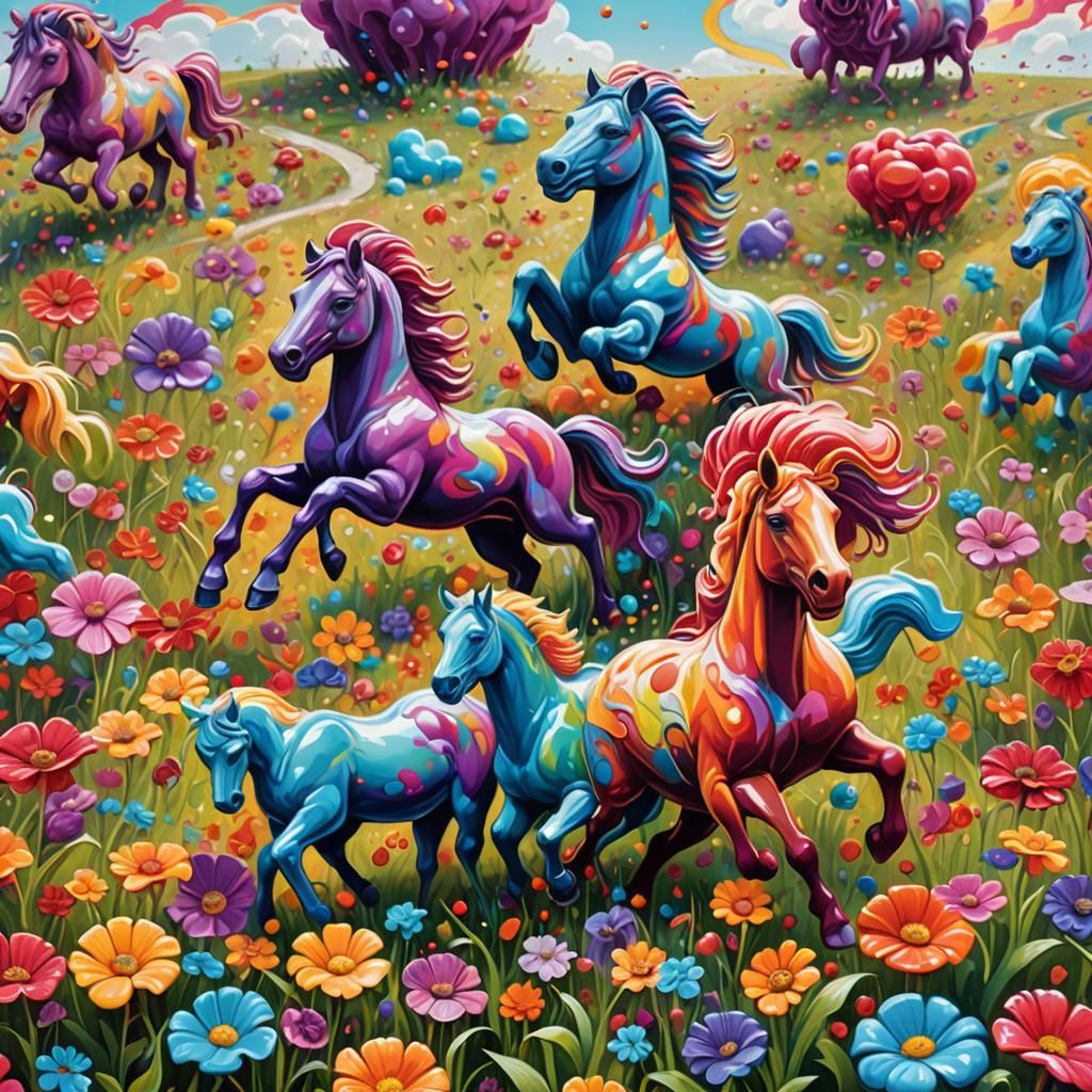 Jelly Horses in a Candy Land, Graffiti Art