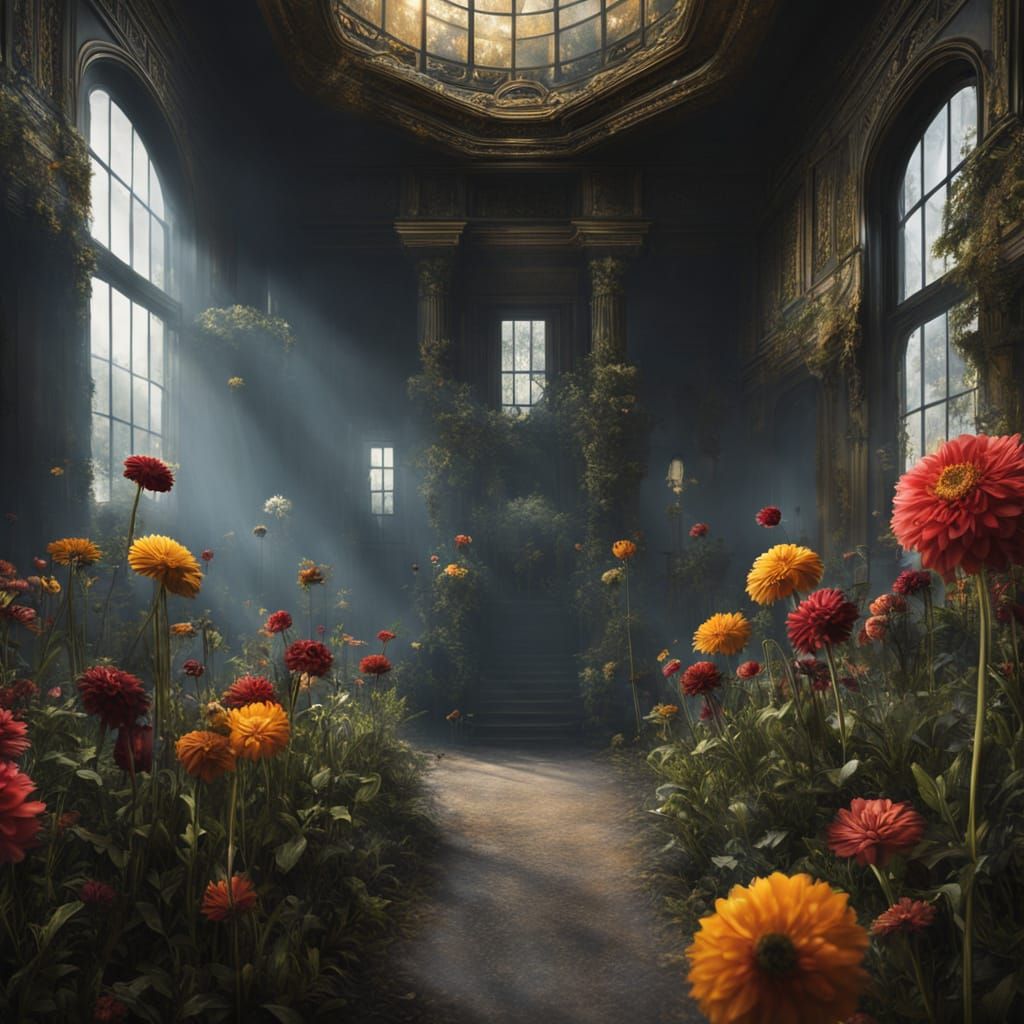 Surrealist Garden of Terrifying Monster Flowers