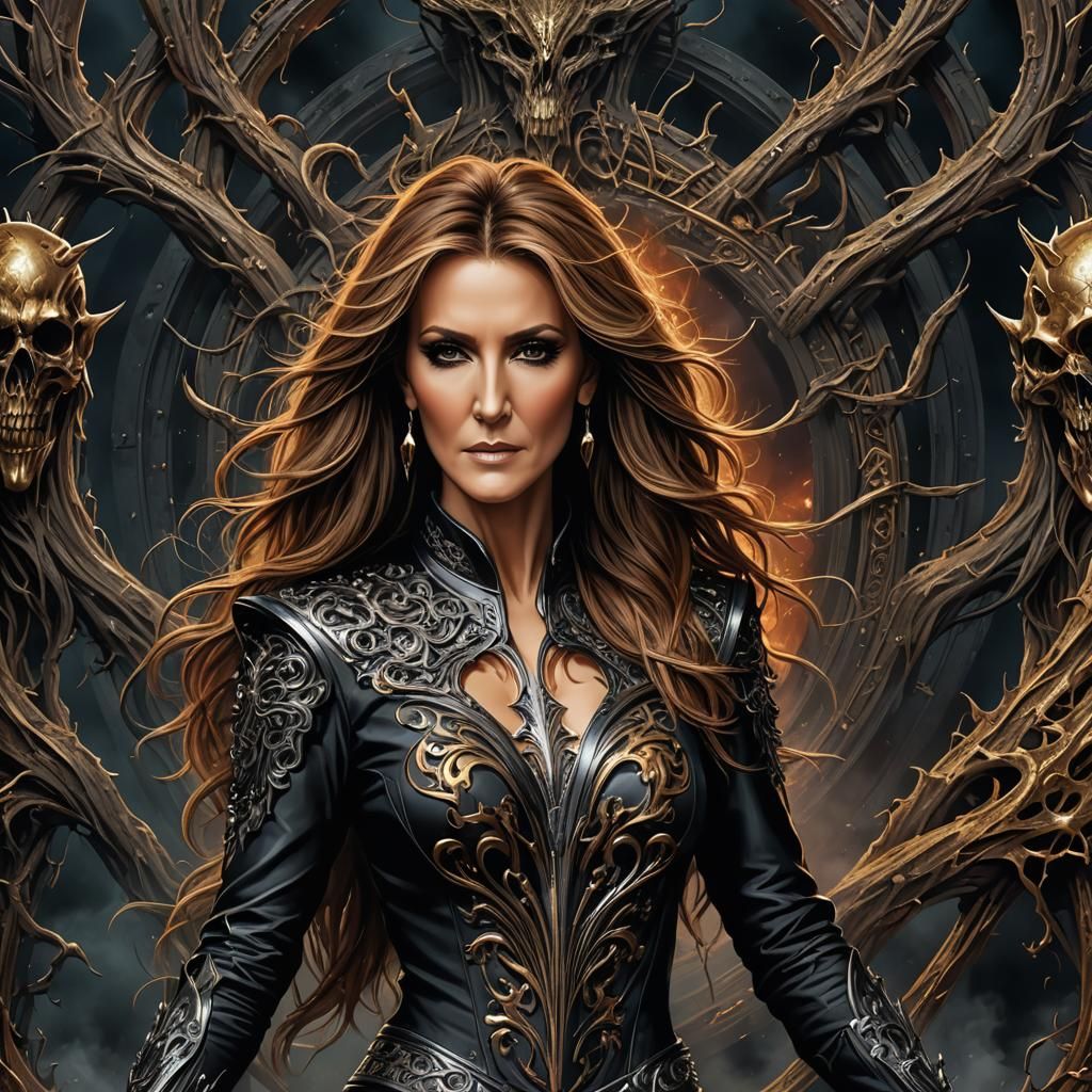 Celine Dion Death Metal T-Shirt Graphic