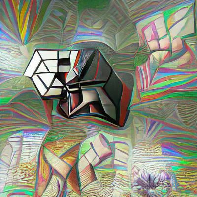 Cubist Holographic Abstract Shapes Overlapping