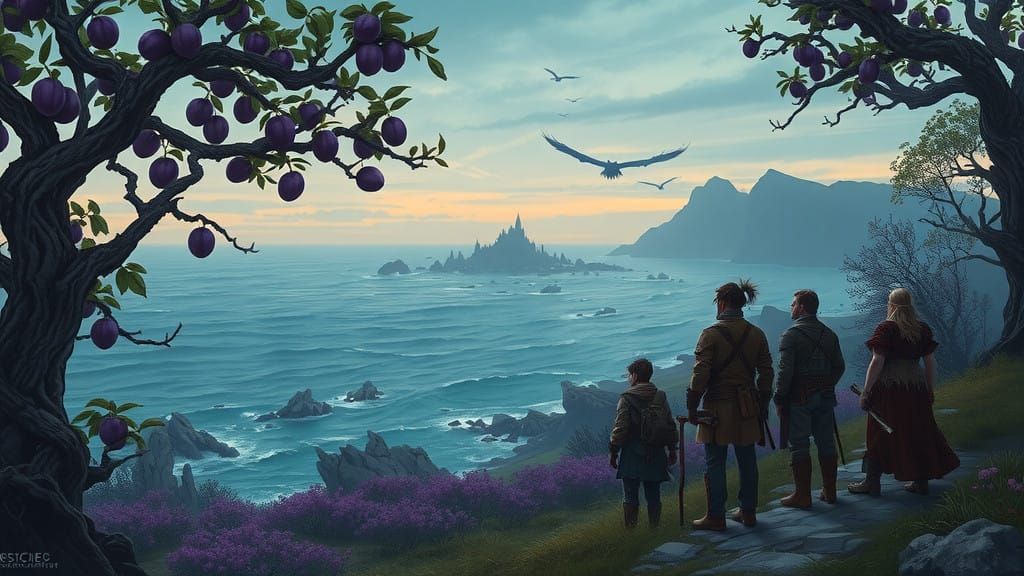 Mystical Orchard in a Distant Realm, as Concept Art