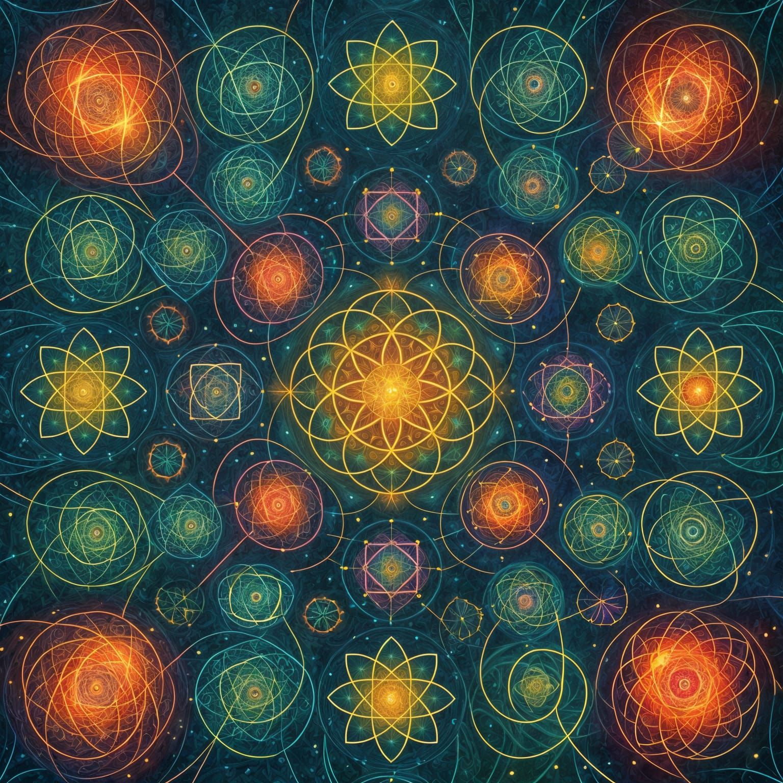 Mesmerizing Kaleidoscope Design with Sacred Geometry