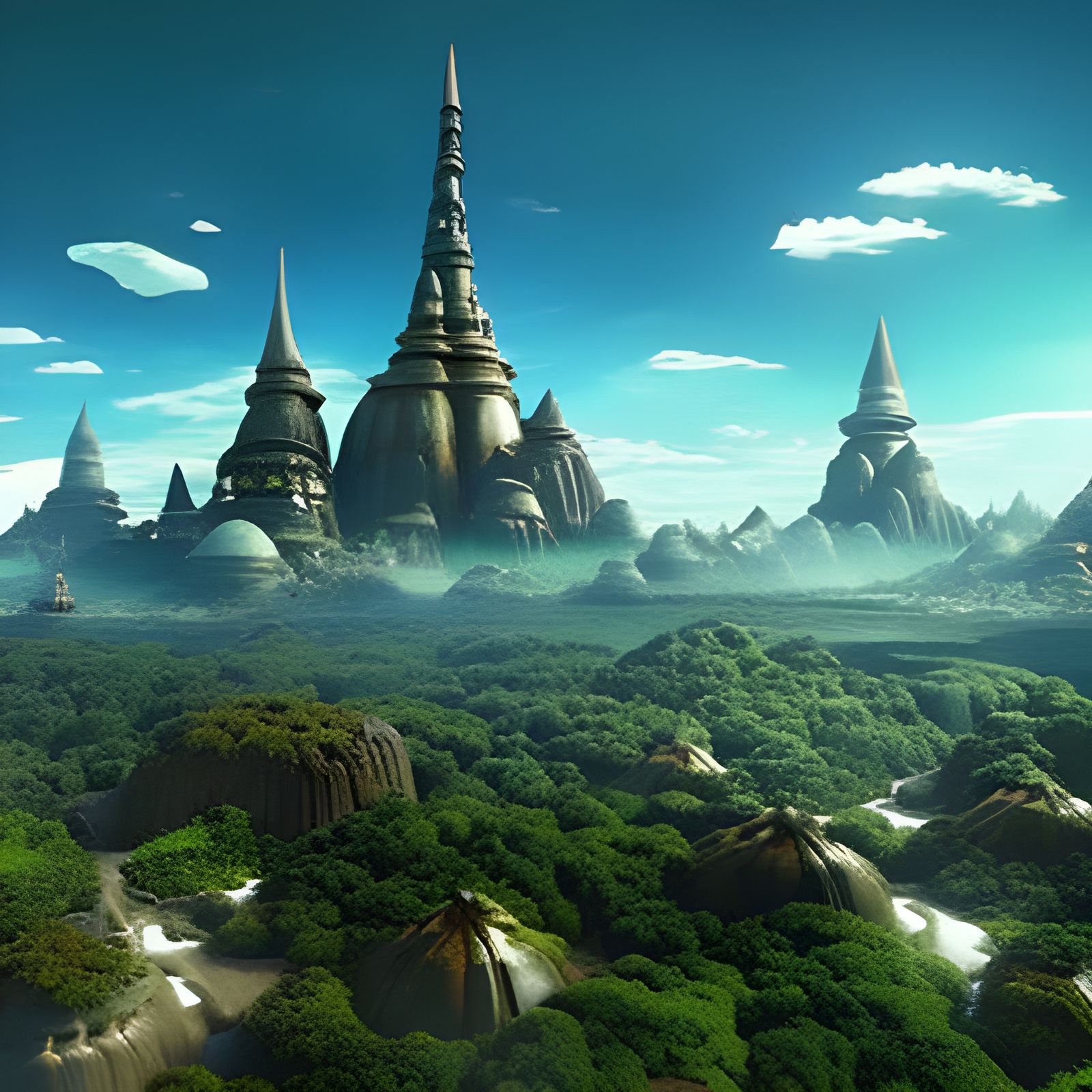 Nintendo Mushroom Kingdom: Cinematic Digital Painting