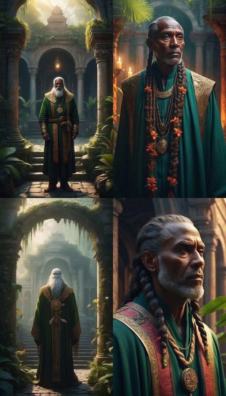 Wise Elder in Jungle Monastery