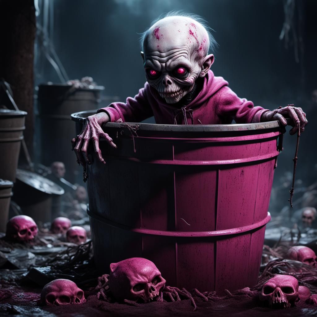 Ghoul in a Bucket: Dark Fantasy Concept Art