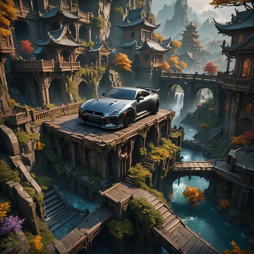 Fantastical Matte Painting with Deep Color in 8K