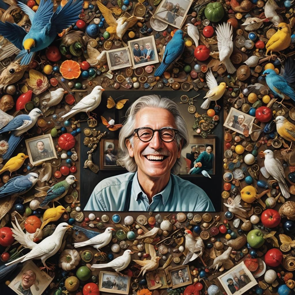 Memorial Photo: Hyperrealistic Portrait of a Smiling Man