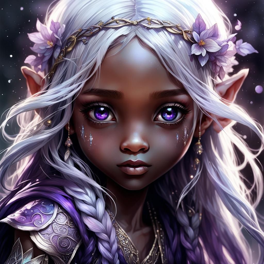 Chibi Elf with Glowing Runes