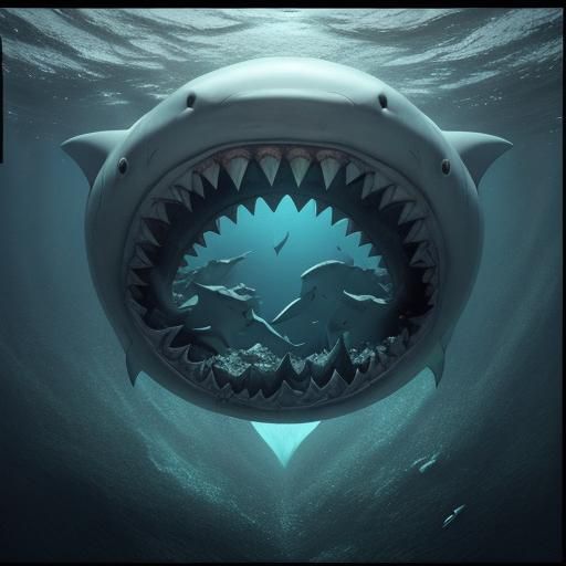 Ocean Depths: Shark Creation in Detailed Matte Photography