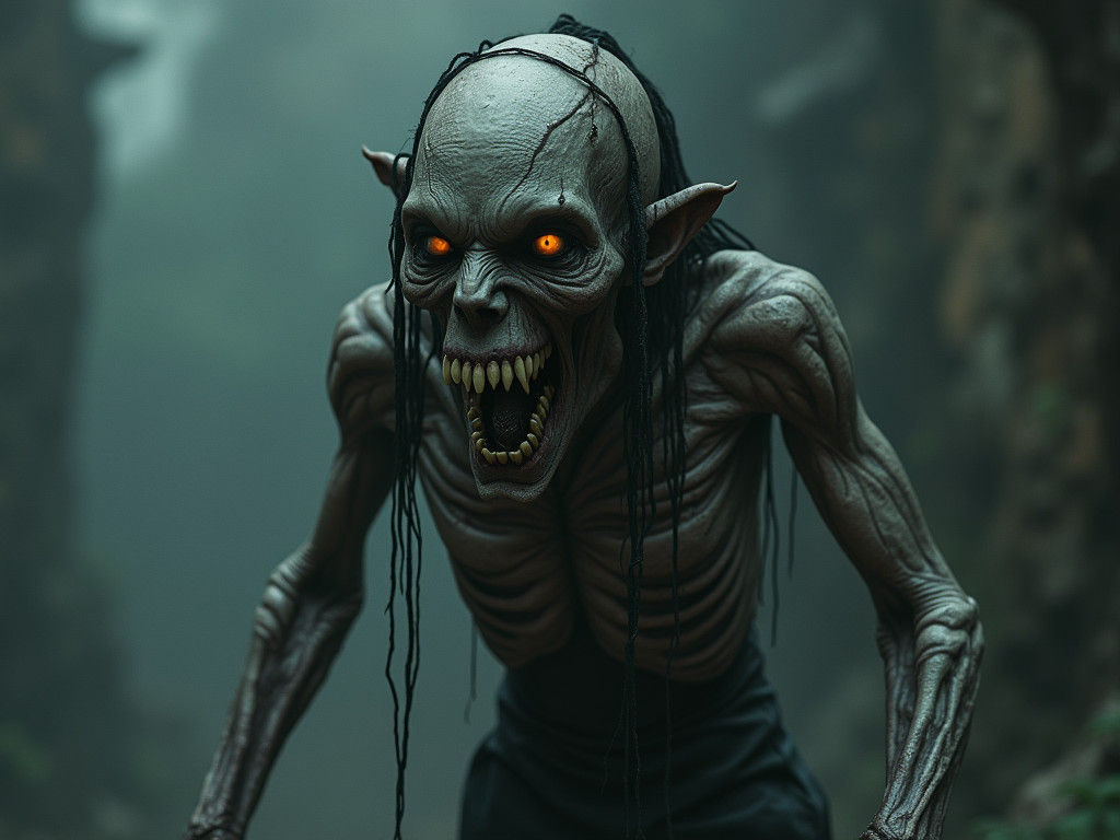 Grotesque Pisachini: A Macabre Embodiment of Malice