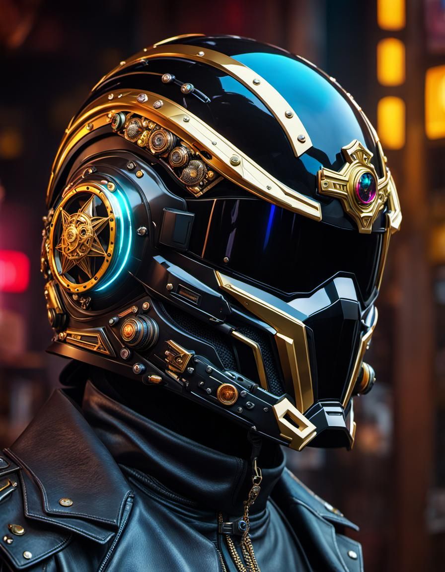 Sci-fi motocycle helmet