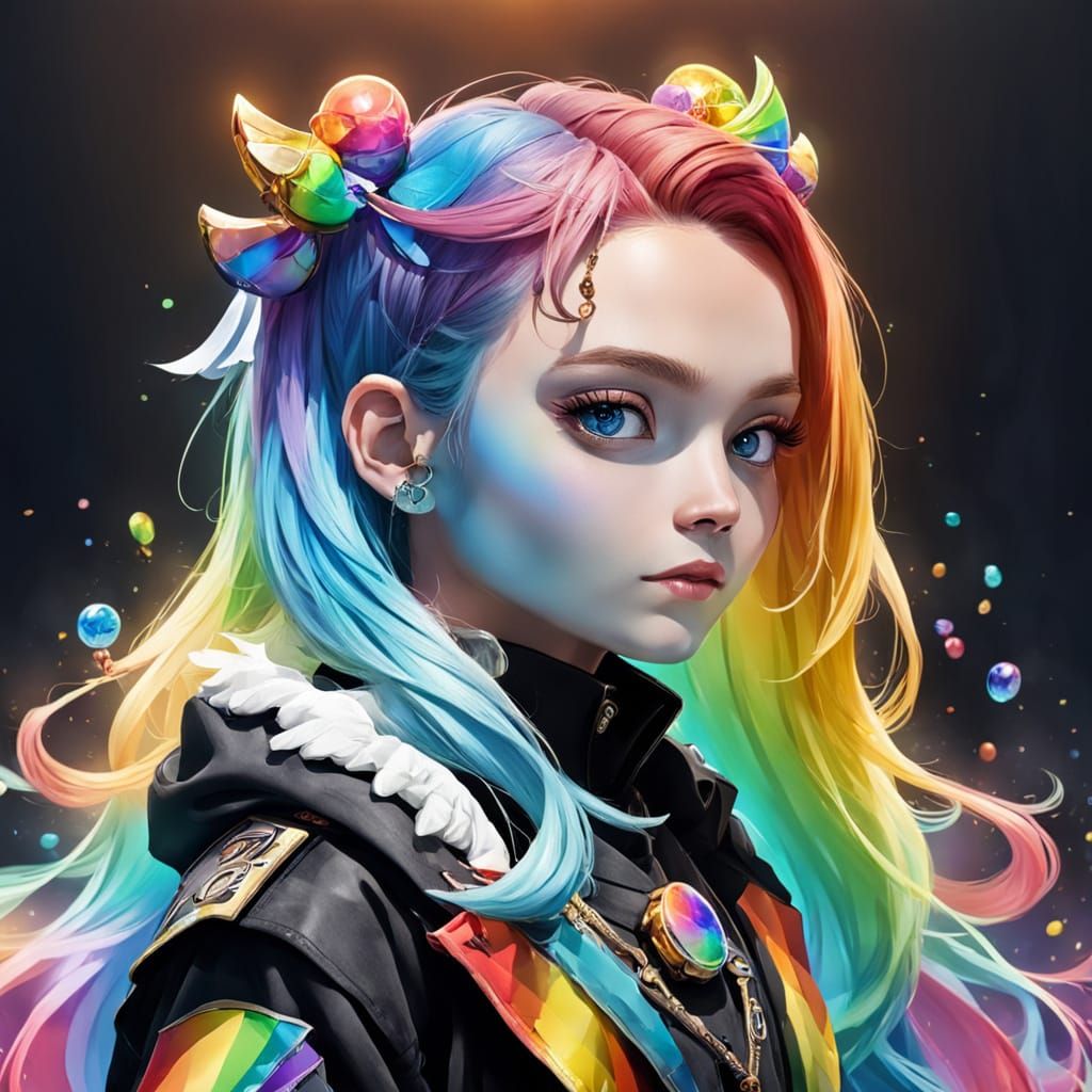Vibrant Fantasy Unicorn Blazes in Colorful Explosion