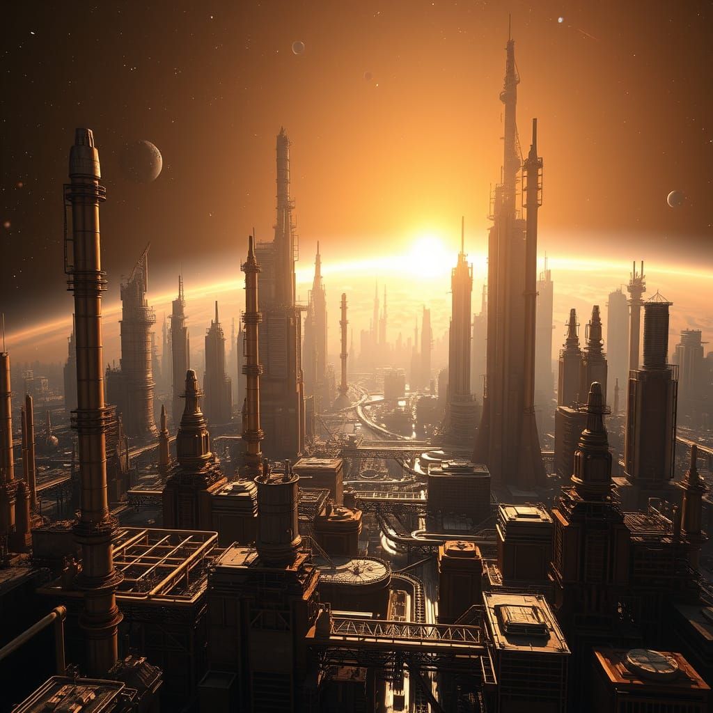 Galactic Metropolis: A City Born from Stellar Matter