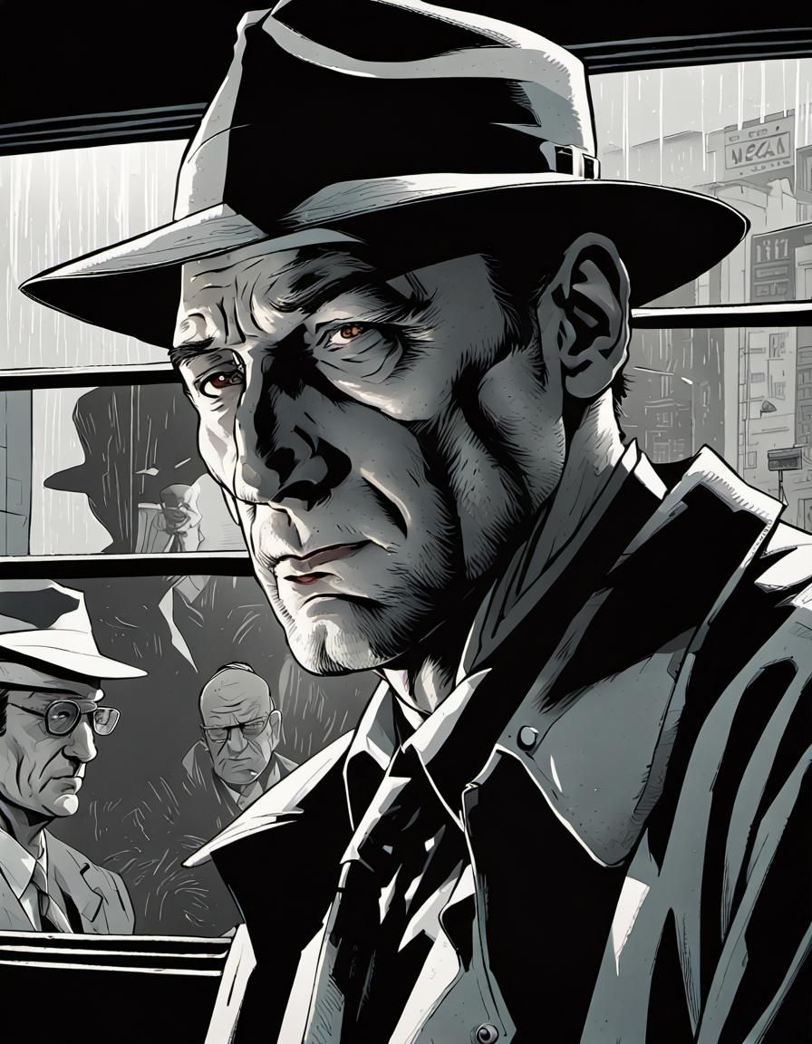 True Crime Graphic Novel in Film Noir Style