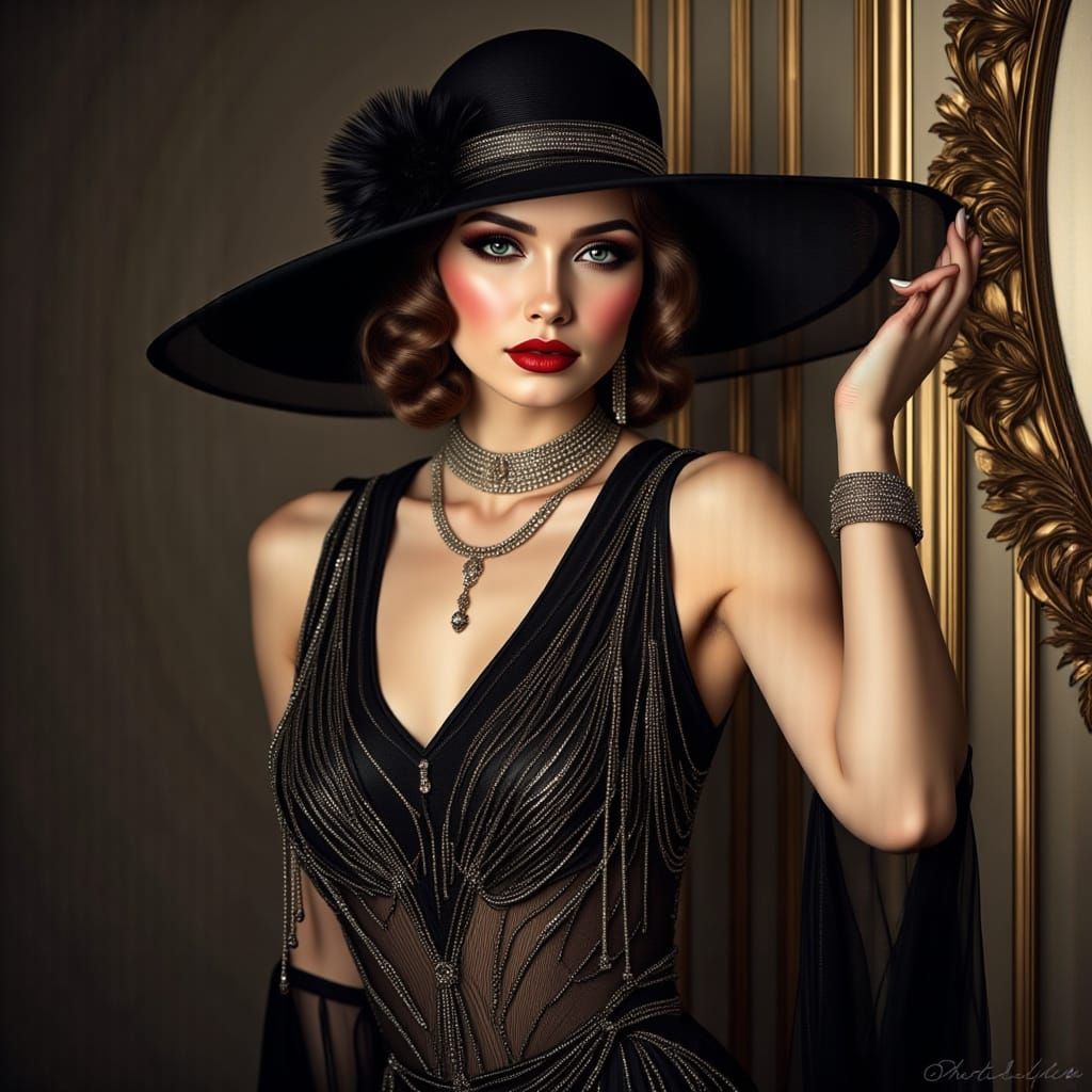 1920s Flapper Elegance on Global Fashion Cover