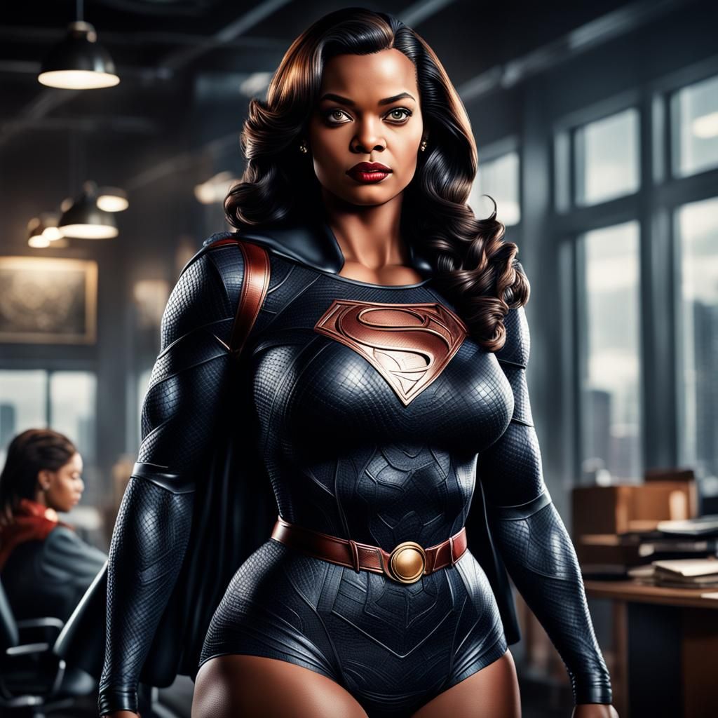 Hyperrealistic Image of Beautiful Black Lois Lane