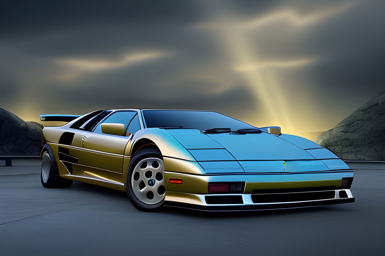 067 LE - Panorama of a 1990 Lamborghini Diablo - 1187